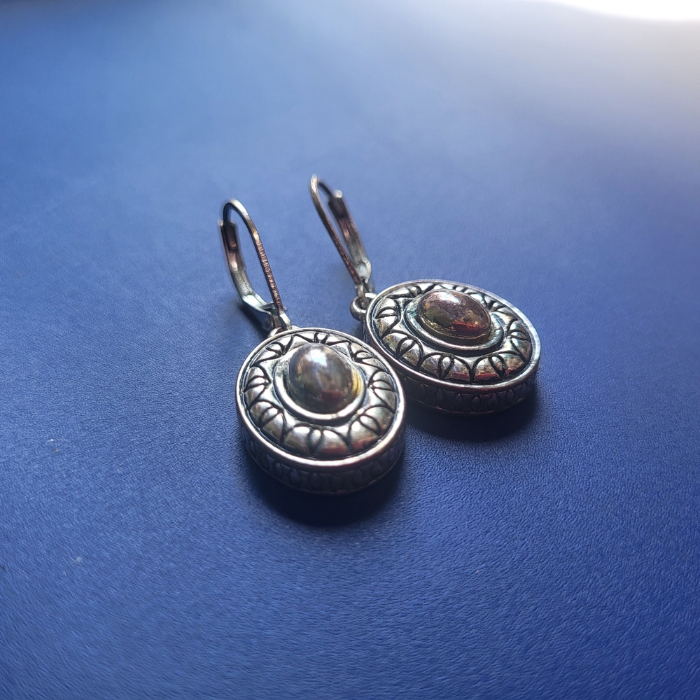 Vintage Napier Oval Dangle Earrings